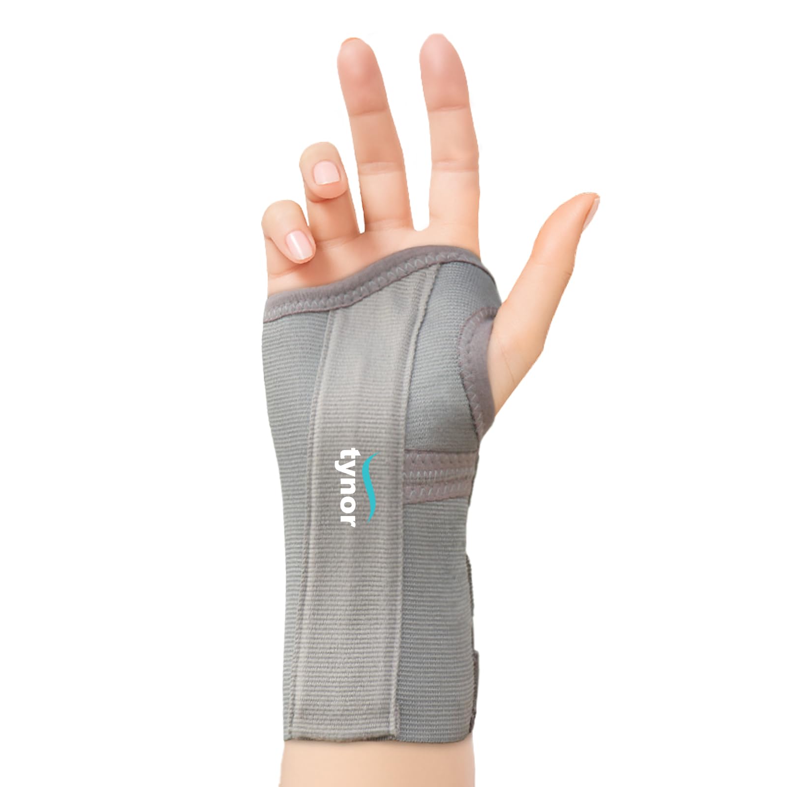TYNOR Elastic Wrist Splint, Grey, Right, Medium, 1 Unit-picture-3