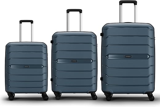 Aristocrat Liberty Set of 3 (Cabin+Medium+Large) Trolley Bag, 58+68+78Cm | Combination Lock | 8 Wheels | 5 Years Internati...