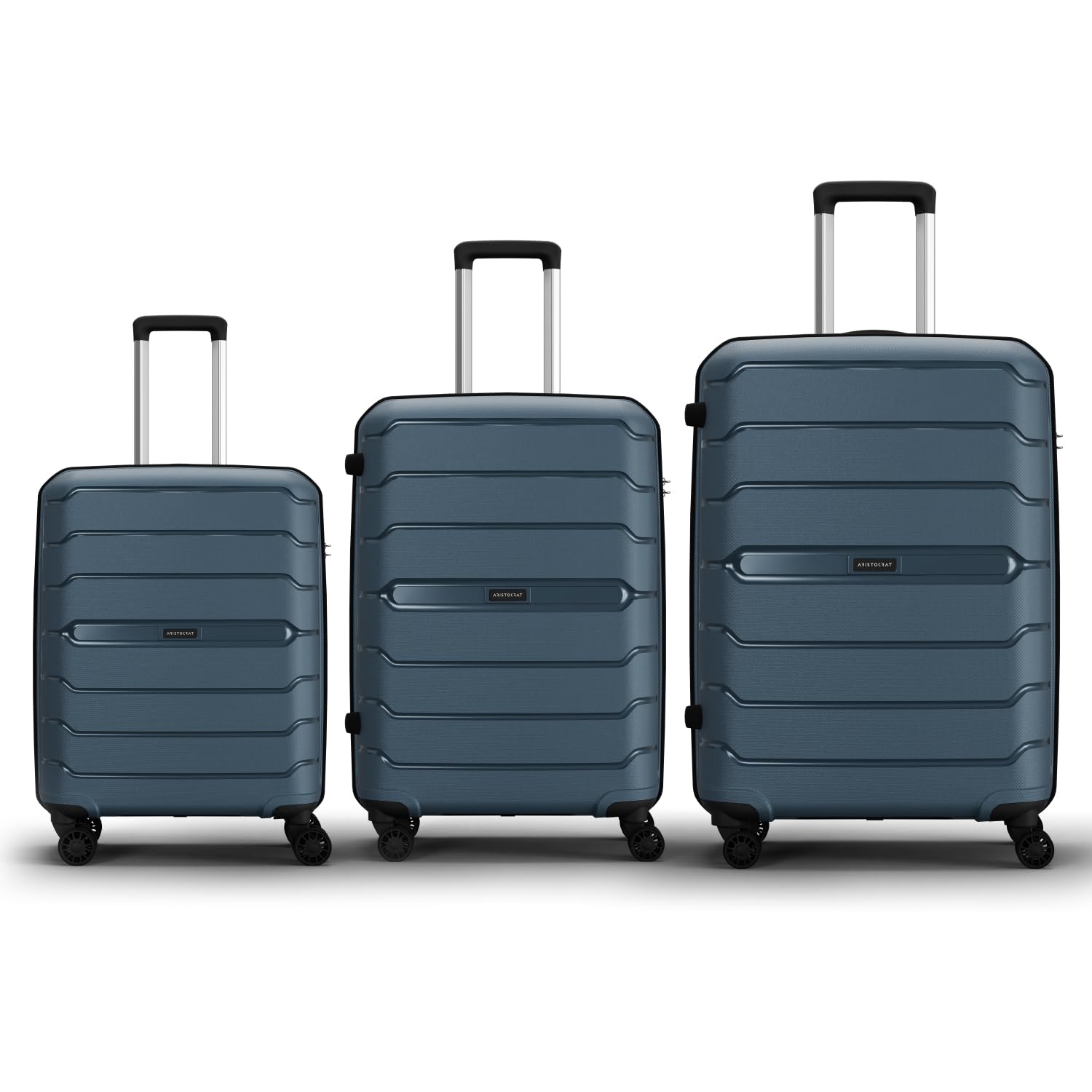 Add Aristocrat Liberty 3-Piece Trolley Set, Blue Pack of 3 - Image 1