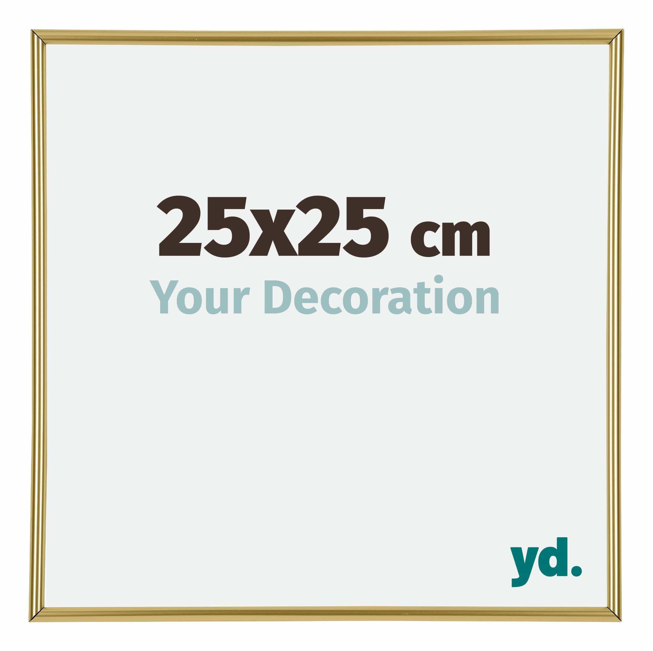 Your Decoration - Picture Frame 25x25 cm - Gold - Decorative Wall Frame in Plastic with Antireflection - Frame 25x25 - Annecy