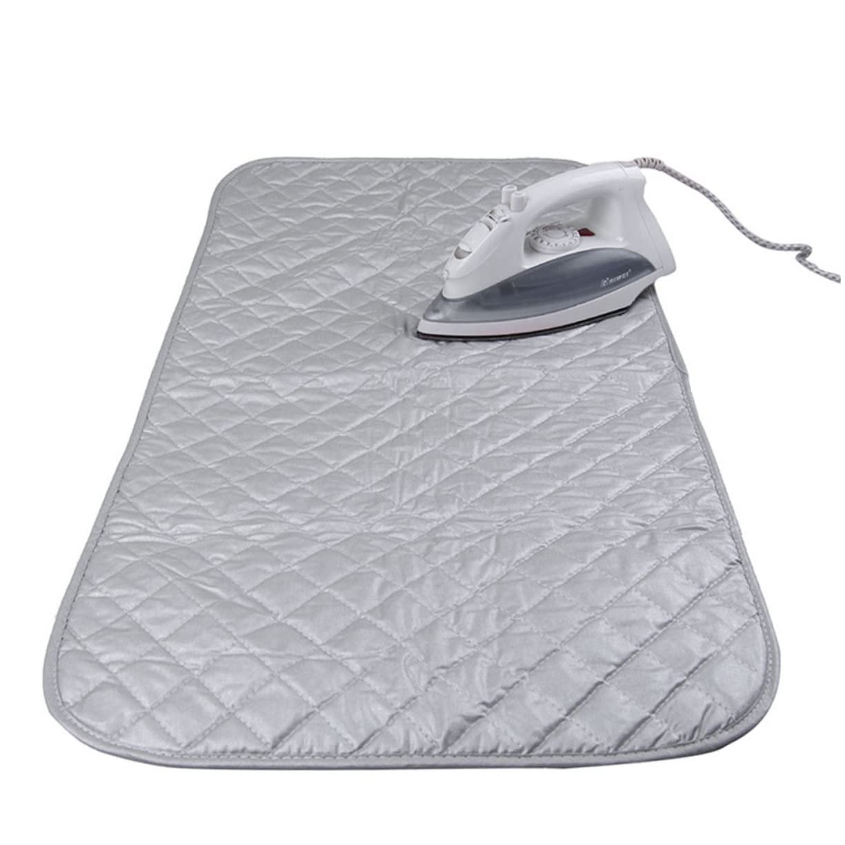 STOBAZA Dicke Bügelmatte 55x120 cm aus Baumwolle Hitzebeständig und rutschfest für Sicheres Bügeln Tischplatten Beim Reisen