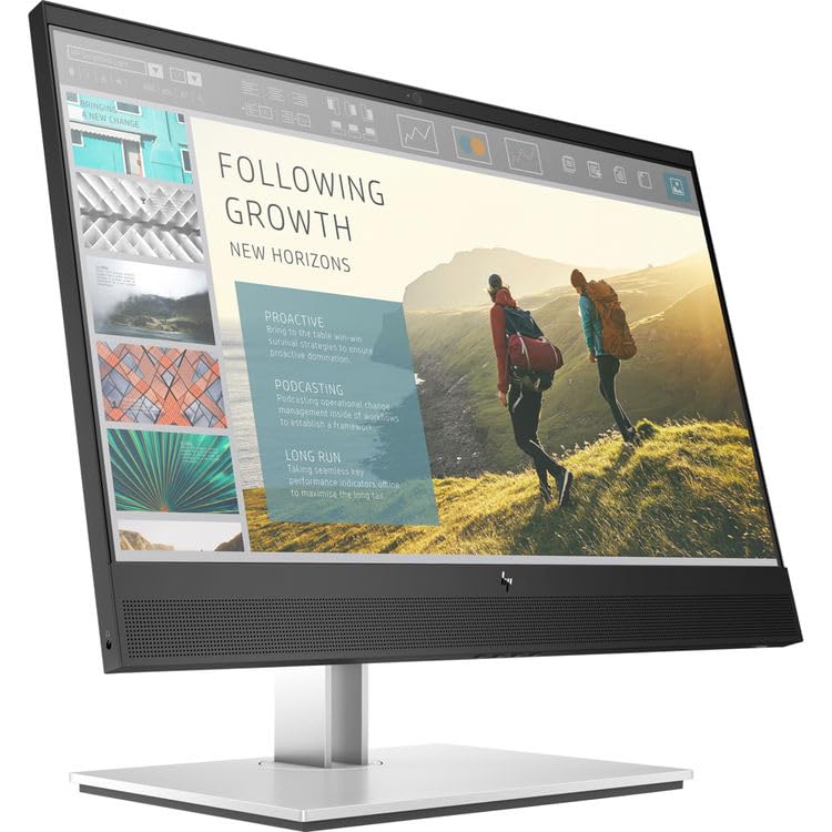 Image of HP Mini-in-One 24 inch FHD Monitor with DKZ Hub, Built-in Microphone, Speakers & Webcam, Black /Silver (7AX23A8#ABA) only Compatible with EliteDesk 705 /800 G5 Mini & ProDesk 400 /600 G5 Mini