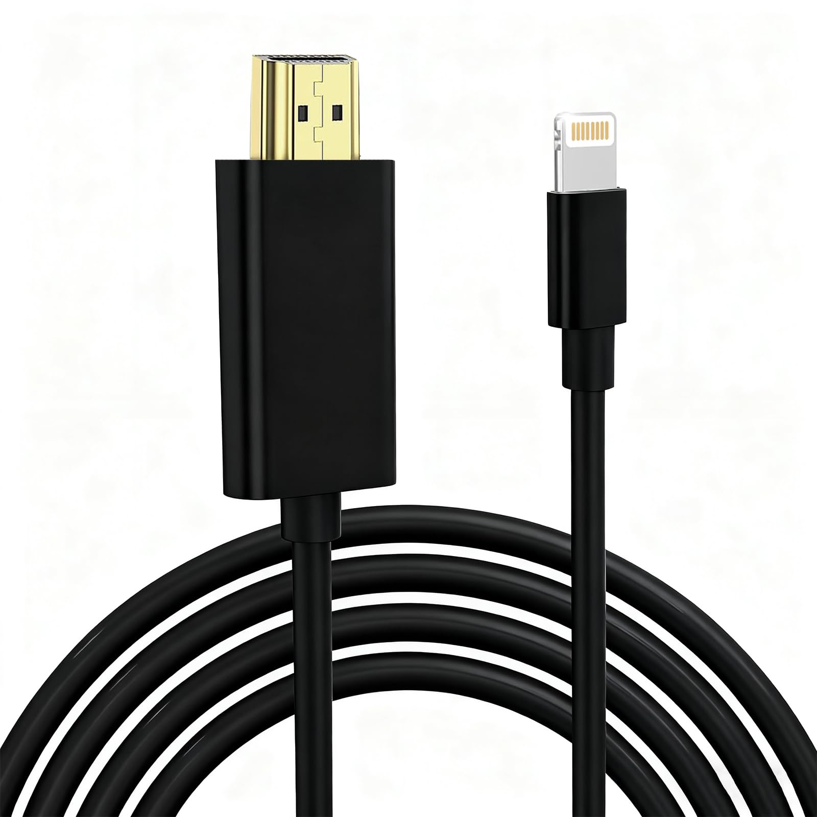 KikoSaka Lightning to HDMI Cable for iPhone Digital AV Adapter 1080P HD Video Sync Screen Connector iPhone to HDMI for TV Projector Monitor Support