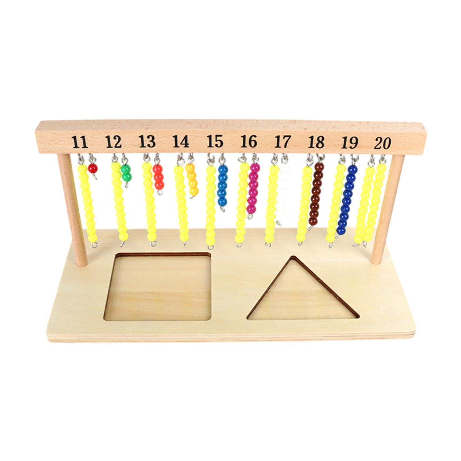 predolo Rechenrahmen mit Perlen Lernspielzeug für Vorschulkinder Zählrahmen aus Robustem Holz Mathematik Material für Frühe Förderung für, 11 bis 20