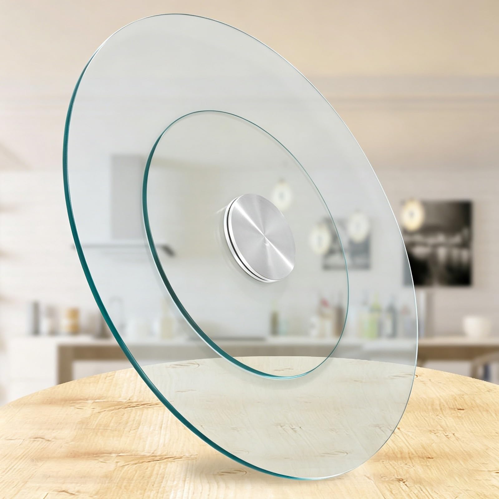 Grand plateau tournant rotatif pour simplifier les repas familiaux