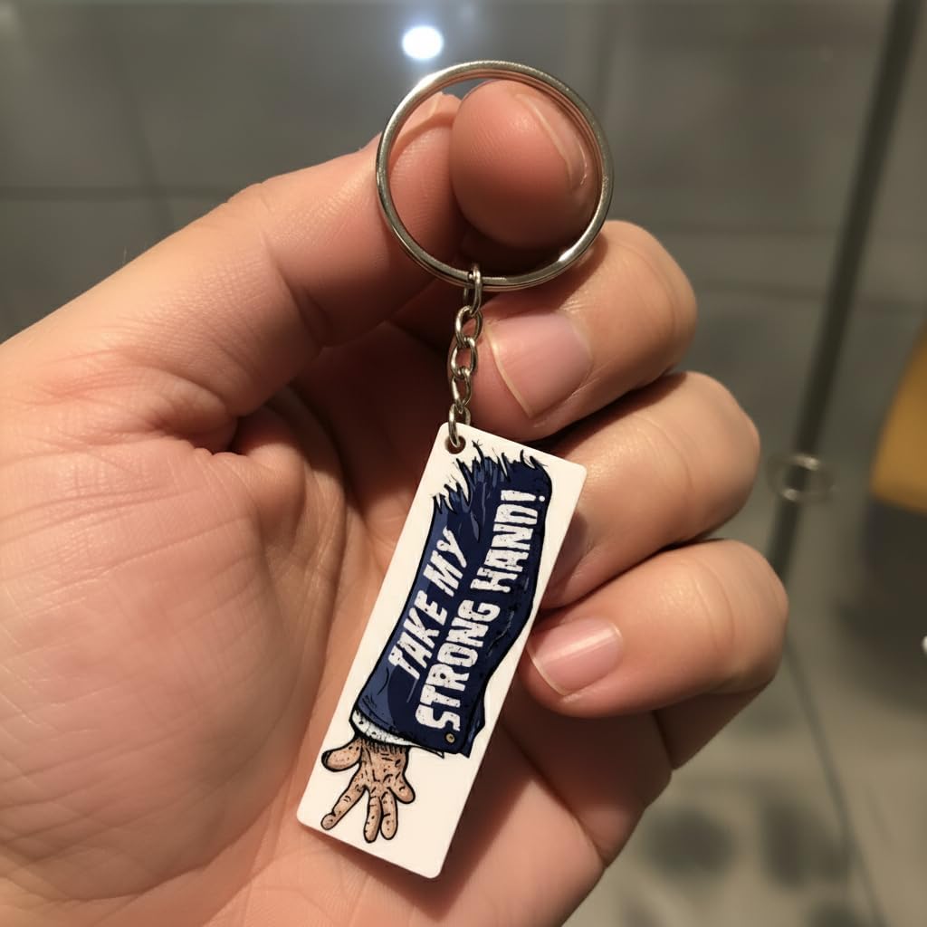 Take My Strongs Hand Keychain, Funny Keyring Gifts for Everyone, Cute Keyring for Backpacks, Car Keys, Fanny Packs image 4