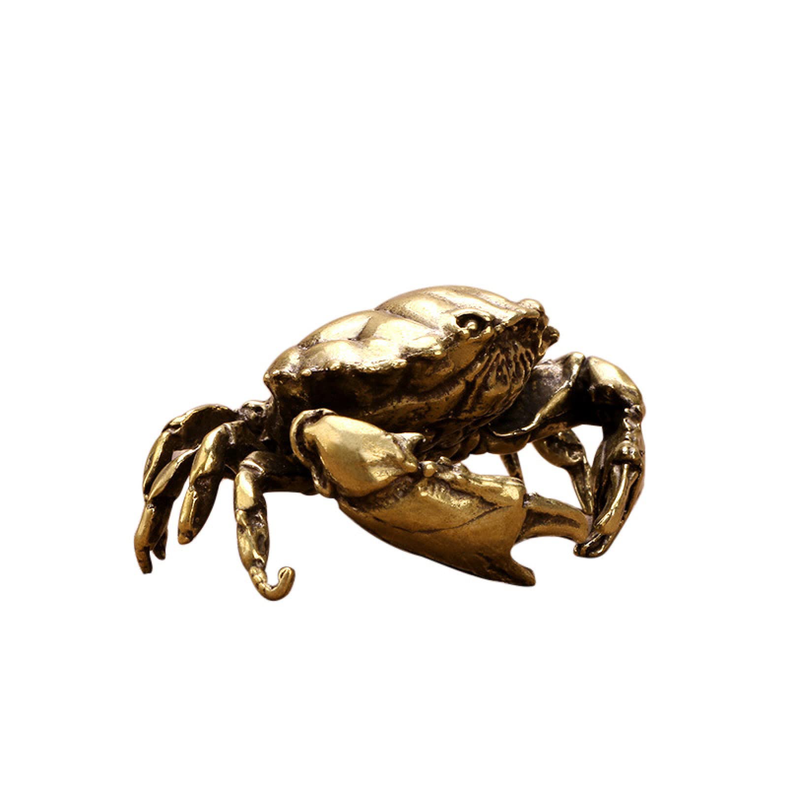 Crabe en laiton grand format à offrir, symbole traditionnel chinois de fortune et succès