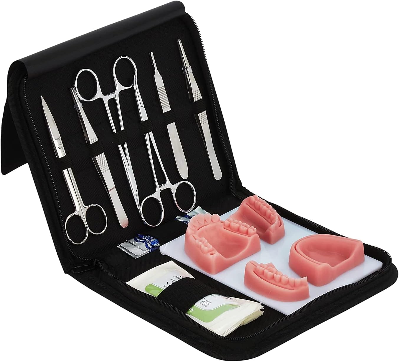Kit de sutura de odontología | Kit de sutura Completo Que Incluye 4 Almohadillas de sutura Dentistas | 6 Herramientas de sutura Dental de Calidad | Práctica de sutur