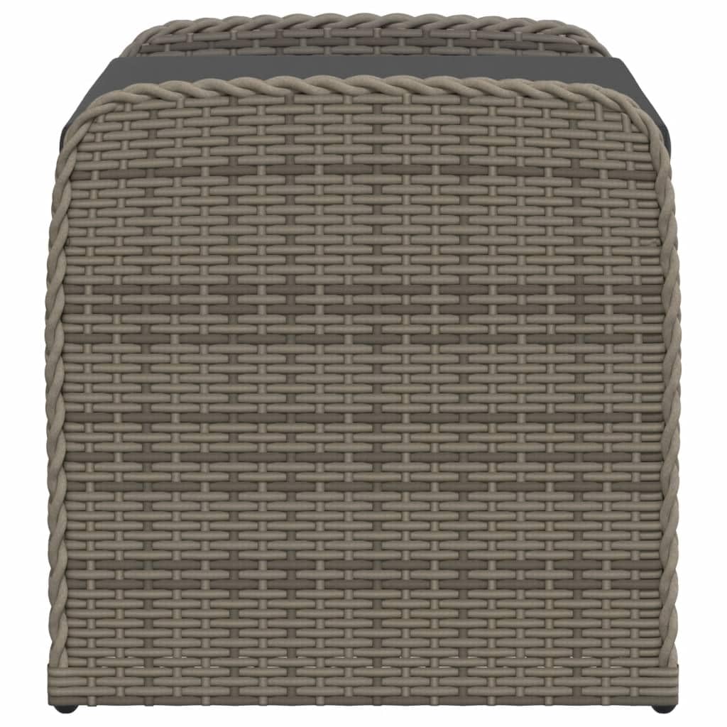 Gecheer Cassapanca da Esterno con Cuscino, Portaoggetti con Apertura a Gas, 80x51x52 cm, Rattan PE e Acciaio Verniciato, Seduta Comoda per Giardino, Terrazza e Patio