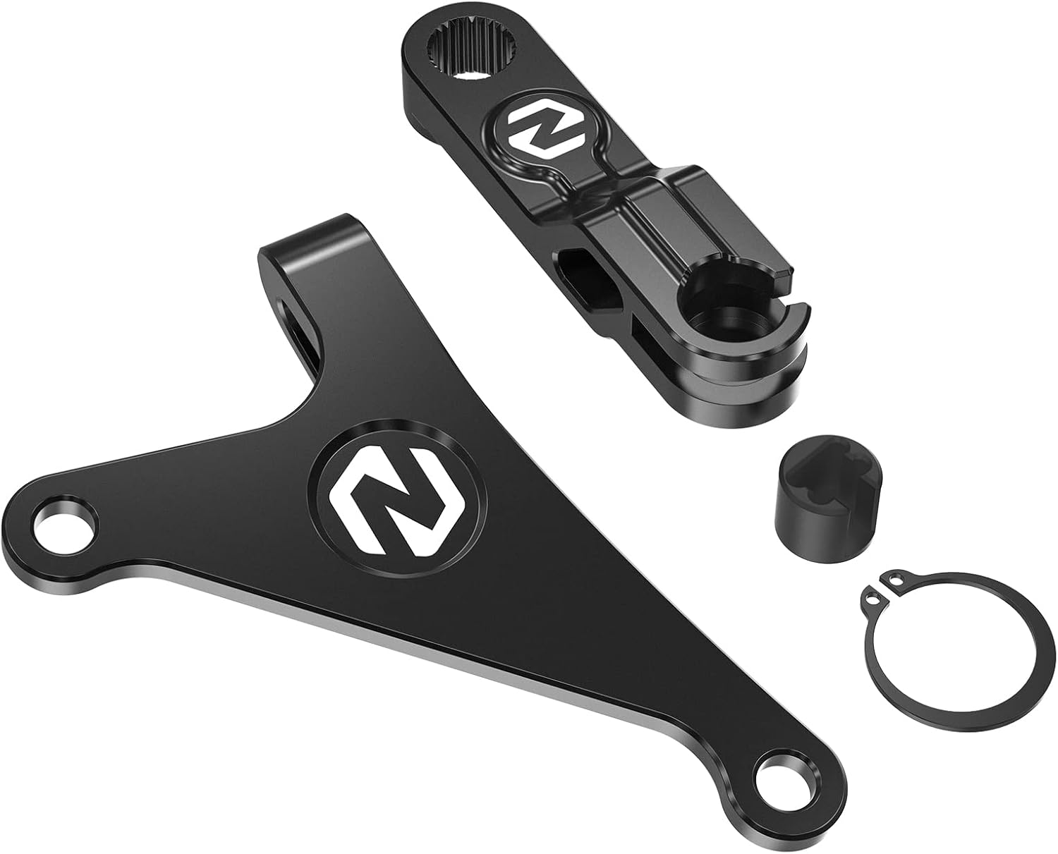 NICECNC Black One Finger Clutch Arm & Bracket Compatible with Yamaha Tenere 700/XTZ700 2019-2024, Tenere 700 Rally Edition 2020-2024, Tenere 700 World Raid 2022, MT-07 2018-2022, FZ07 2015-2017
