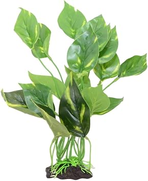 CNZ Aquarium Fish Tank Green Lifelike Underwater Plastic Plant Aquatic Water Grass Decor Small, 10-inch