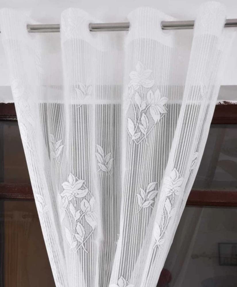 Floral Door Curtains - Soft Sheer Panels FREE SHIPPING -2