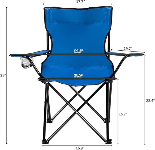 Vista 3 de Outdoor Portable Camp Chair,Lightweight Folding Picnic Chair,Portable Folding Camping Chair,Foldable Outdoor Beach Camp Chair,Picnic Chairs for