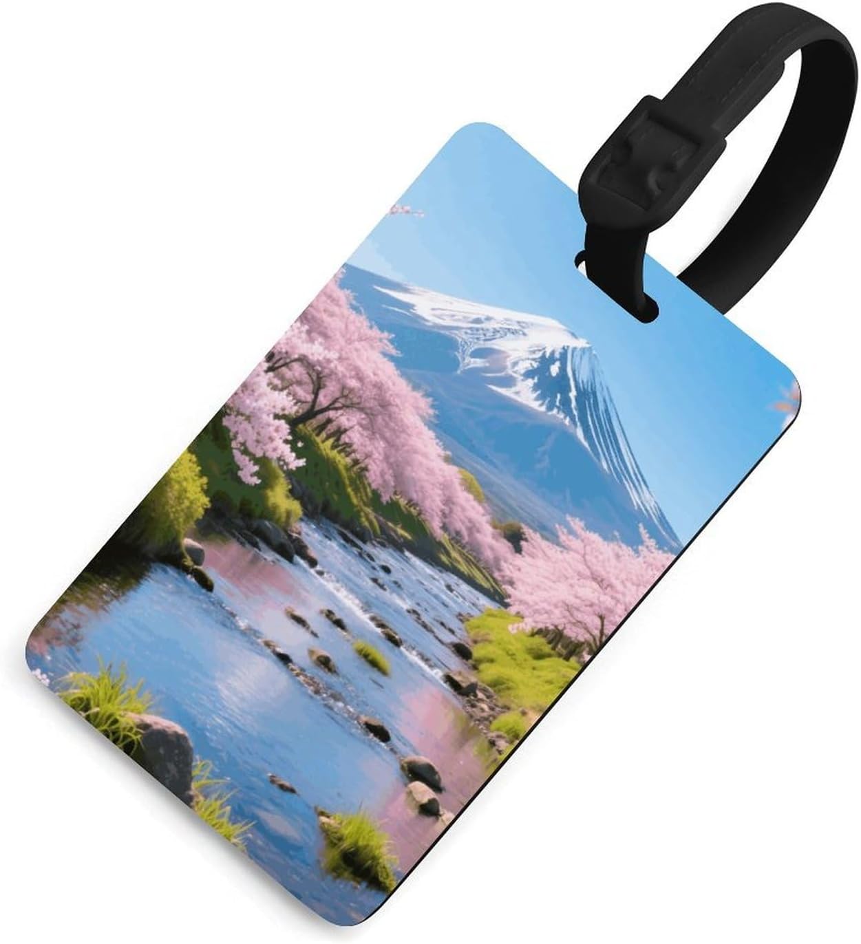 Creek & Cherry Blossoms Luggage Tags for Suitcase Name Tags Air Tags