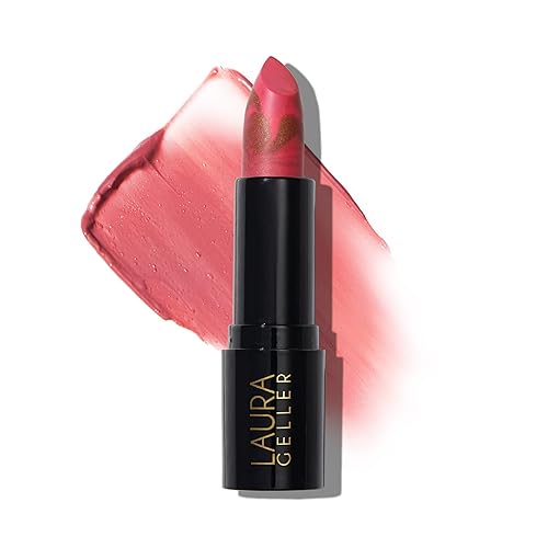 LAURA GELLER NEW YORK Lápiz labial ligero hidratante de mármol italiano con vitamina E y aceite de semillas de ricino caramelo de fresa