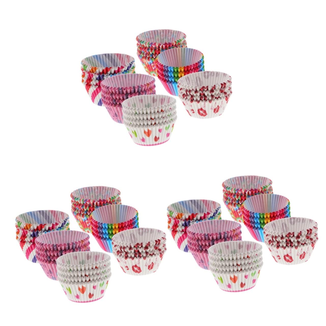 Weihnachten Muffinförmchen, Backformen, 600 Stück Kuchen-Backbox, Backbecherhalter, Cupcake-Förmchen, Backen-Muffinbecher, Einweg-Muffinbecher, Muffin-Förmchen, Party-Cupcake-Förmchen, Backförmchen, K