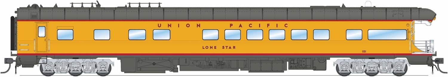 Broadway Limited 9595 Union Pacific Business Car, UP #101 "Lone Star, Black Building America Drumhead, HO Scale