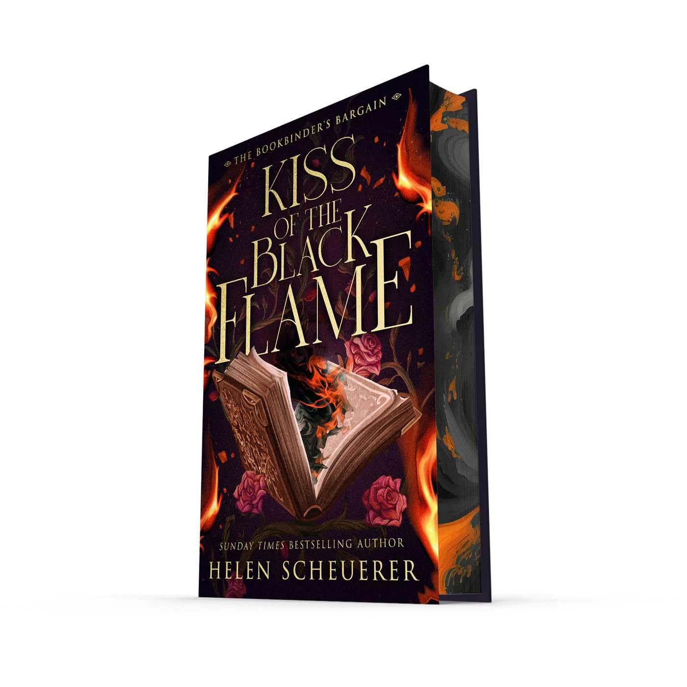 Cover of Kiss of the Black Flame: A Novel (The Bookbinder's Bargain)