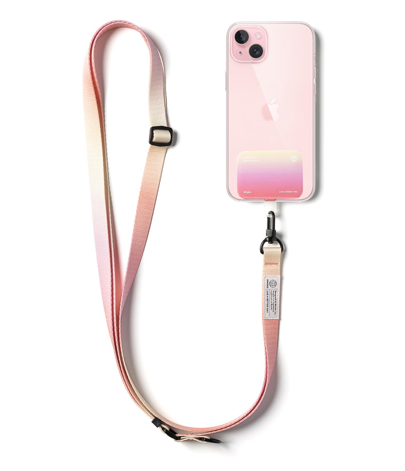 Ringke Holder Link Snap Hook Lanyard for Universal Cell Phone Case, Adjustable Crossbody Phone Lanyard