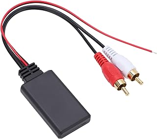 Acouto Adaptador Bluetooth AUX IN para rádio de carro 2 RCA Bluetooth 5.0 adaptador sem fio AUX cabo de áudio de substituição para Kenwood para Clarion
