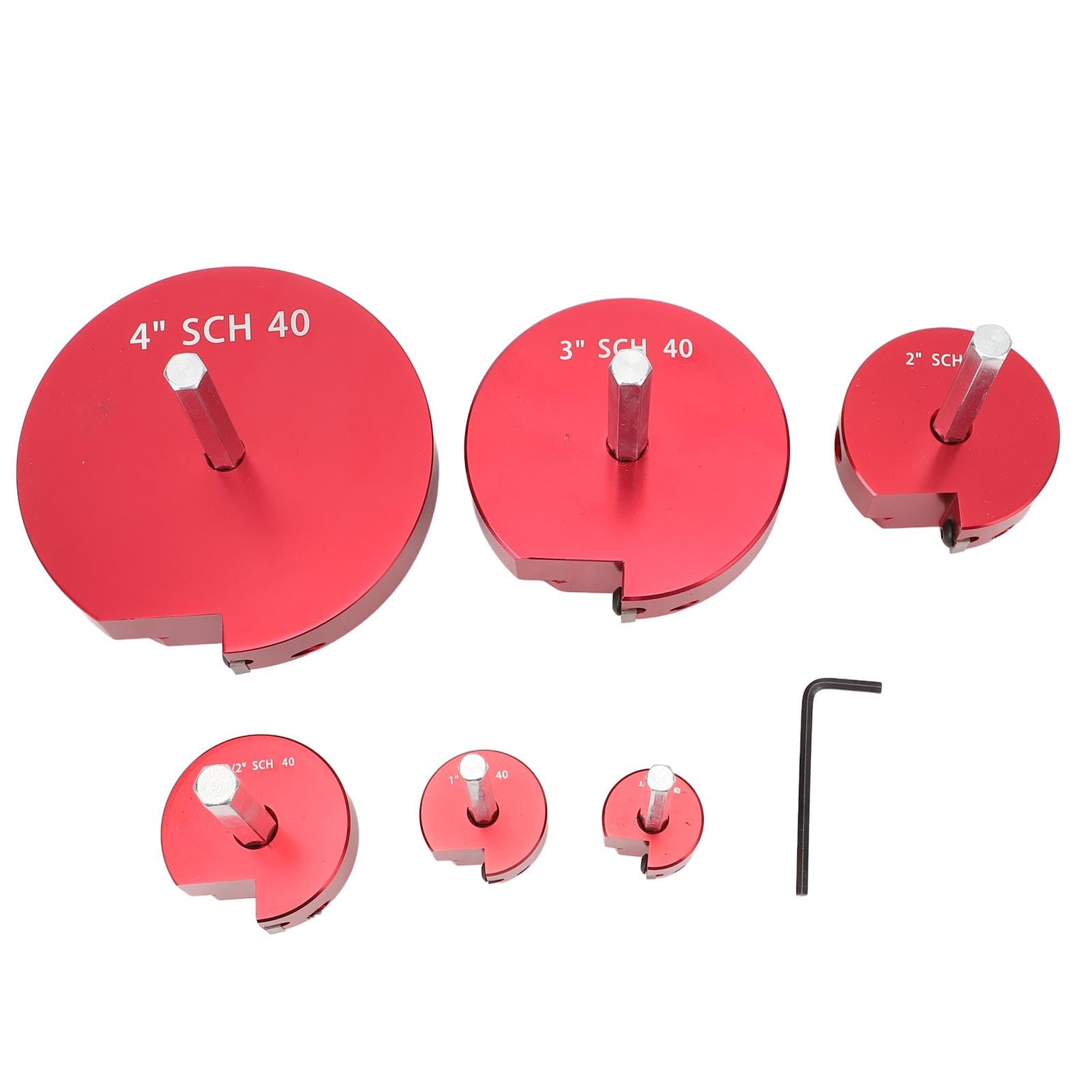 Generic Juego de Herramientas para Escariador de Tuberías de PVC, Escariador para Tuberías de Plástico y Metal con Inserto de Corte de Carburo, 6 Tamaños, Se Adapta a Taladro Estándar de 1,2