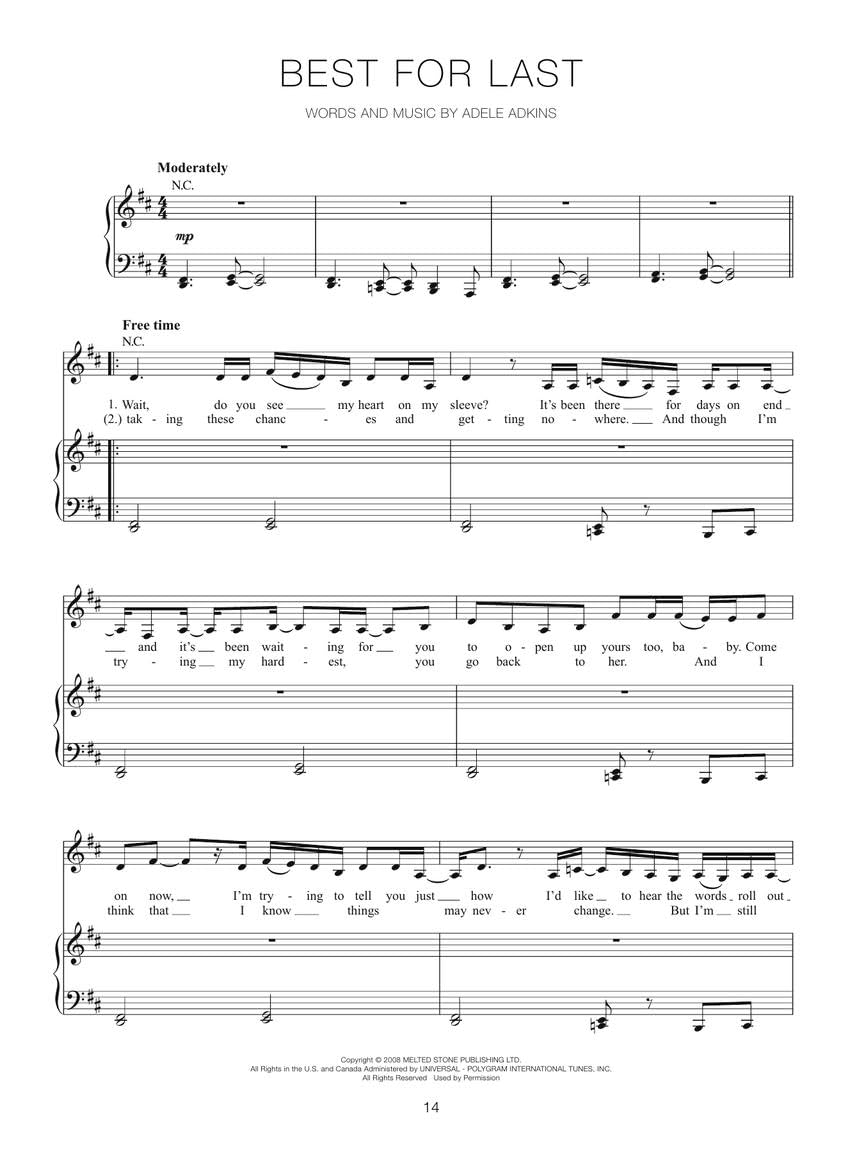Adele - The Complete Collection | 62 Songs for Piano Voice and Guitar | Ultimate Sheet Music Songbook for Musicians and Singers | Includes Rolling in the Deep Someone Like You Skyfall and More      Paperback – March 1, 2022