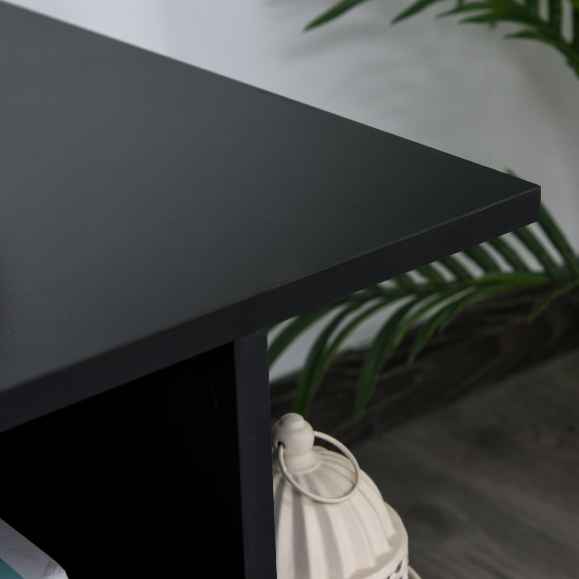 HOMCOM Mueble para Televisión con Estantes y Ruedas 80x40x40 cm Negro
