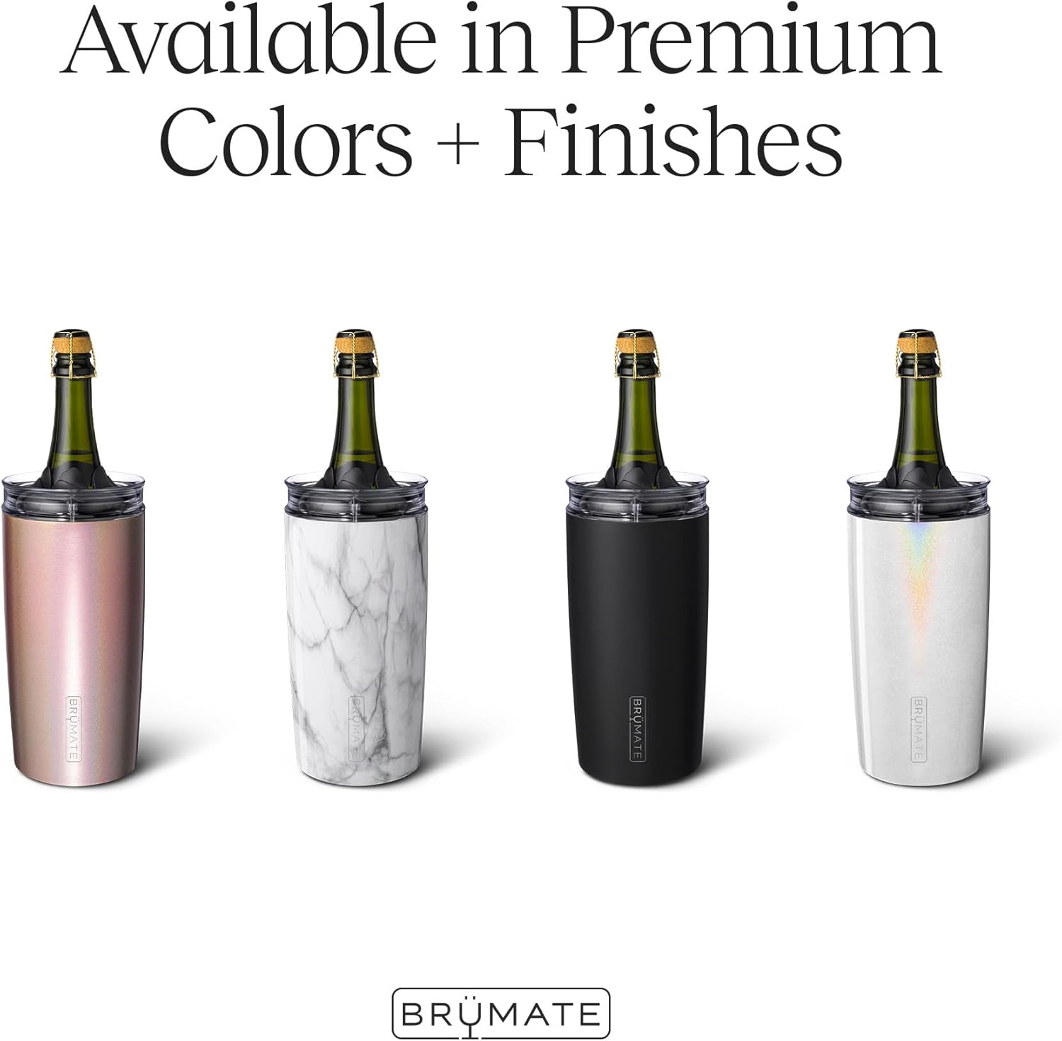 BrüMate Togosa 2-in-1 Wine Chiller Bucket & Pitcher | 100% Leakproof Locking Lid | Portable Chiller Fits Most Wine, Champagne, & Liquor Bottles | Perfect Wine Gift | 49oz (Ice White)