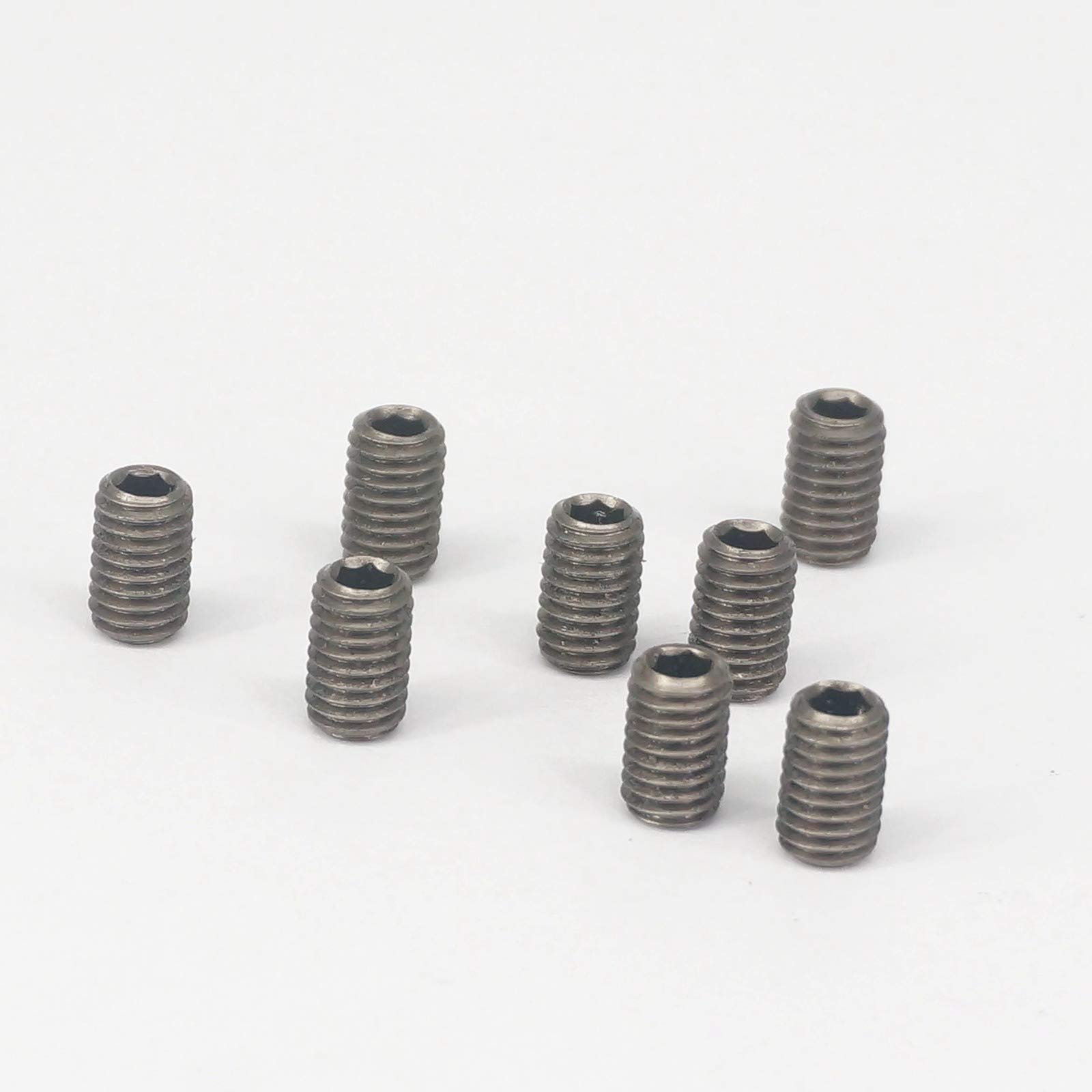 Sorekarain LOT 20 M5x8mm TA2 GR2 Ti Titanium Cup Point Allen Socket Grub Screw Bolts Anti Acid Corrosion