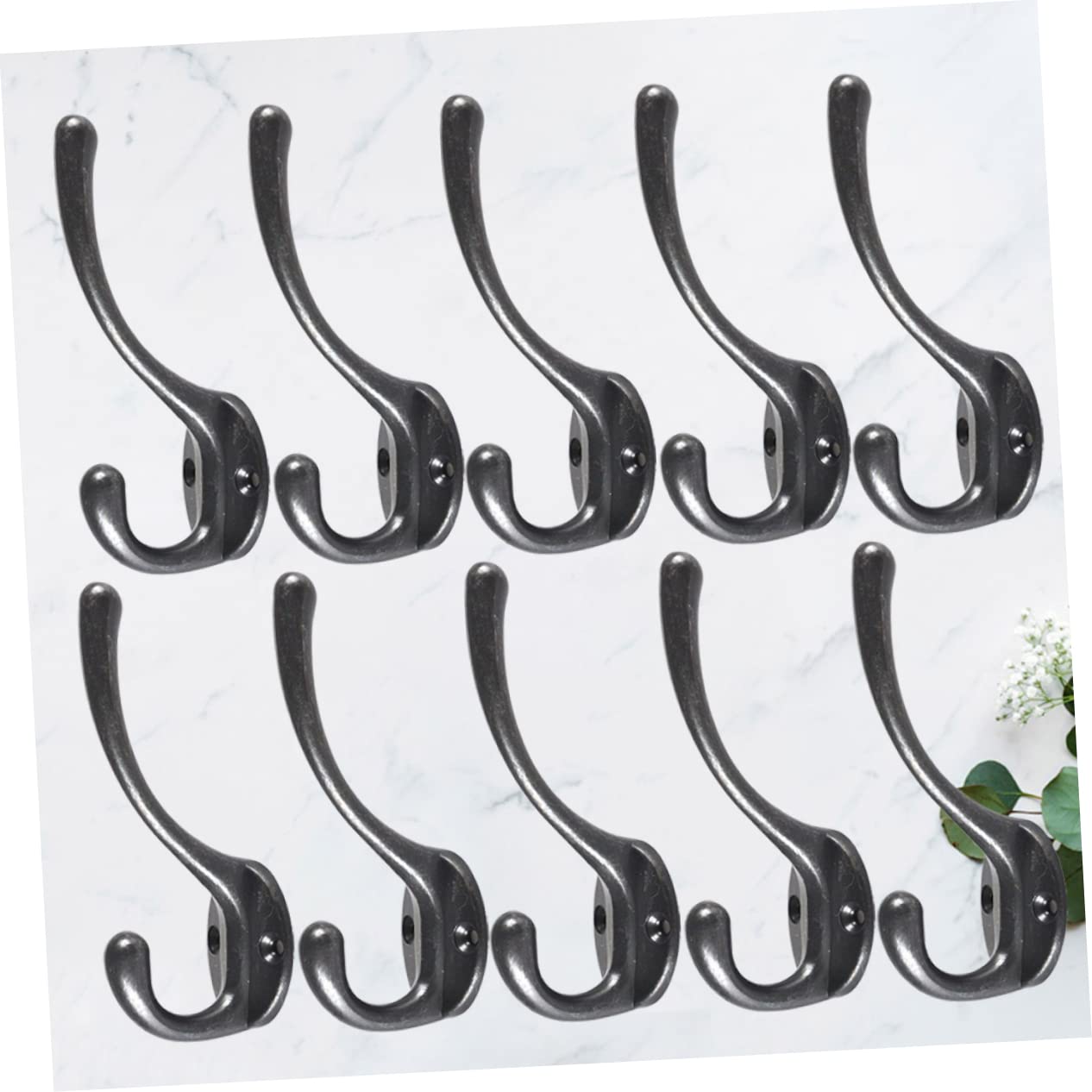 VASDEV 10 Uds. Perchas de Metal para Ropa, toallero, Albornoz, para Ropa, Gancho de Toalla de Metal, Gancho Adhesivo para Ropa, Ganchos Adhesivos Colgantes, Ganchos de Metal, Colgador de