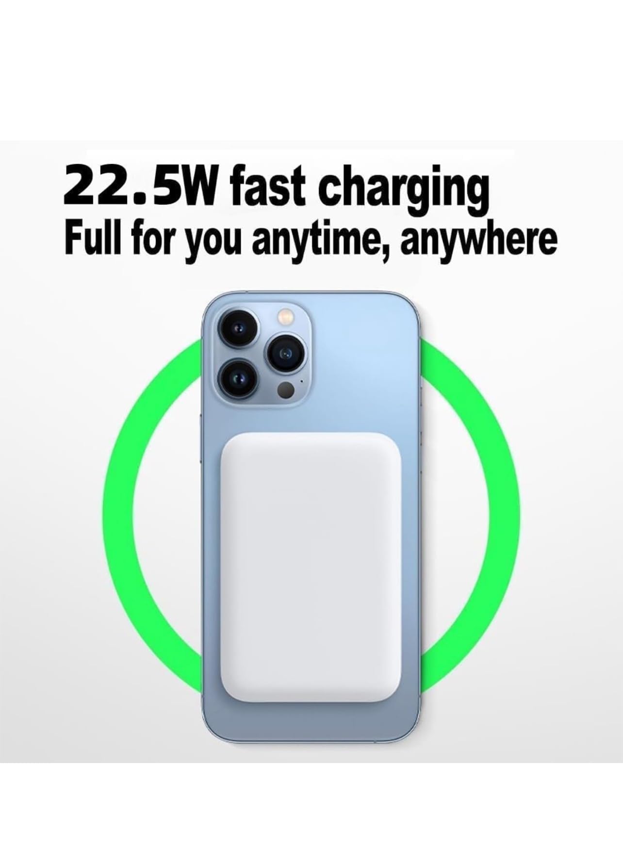 Power Bank Magnétique 12000 MAh - Charge Sans Fil 15W, Filaire 22,5W, Support Réglable - Pour IPhone 12-15, Portable