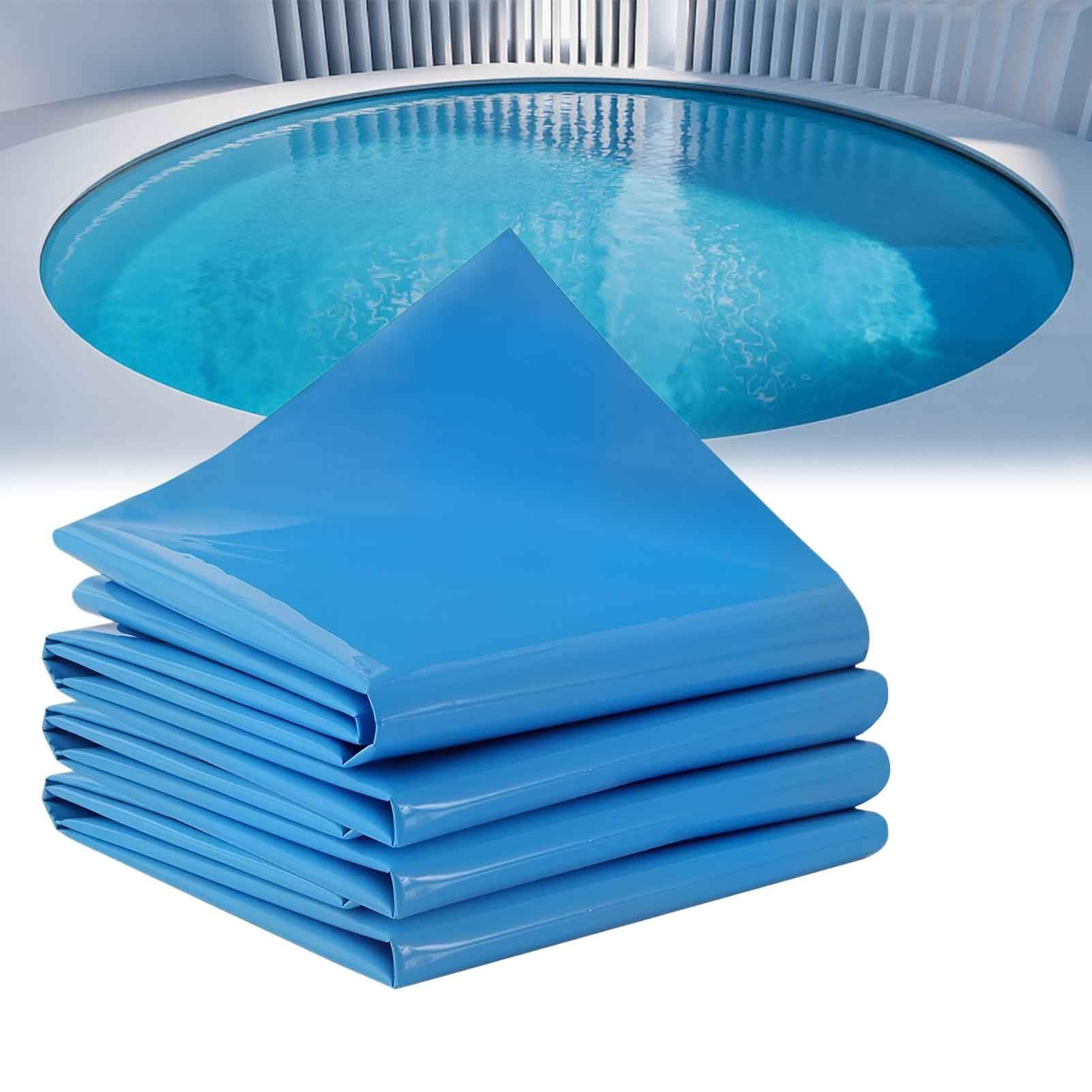 DMCHENGMA HDPE Pond Liner Blue 6 Mil Thick - Heavy Duty Waterproof UV Resistant Pool Film for Backyard Koi Ponds & Fountains(2x2.5m(6.5x8.3ft))