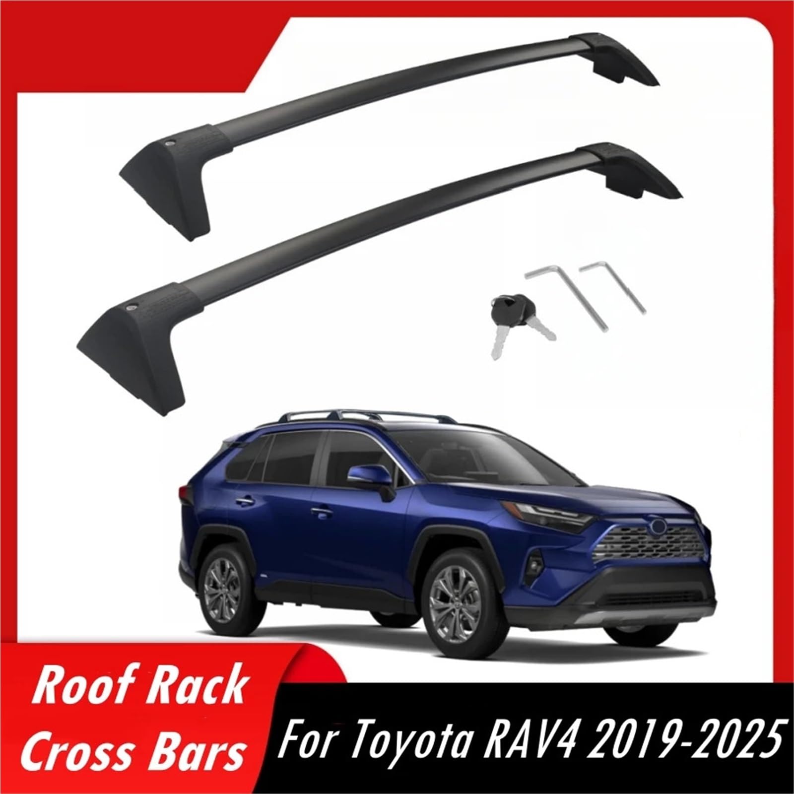 Bagażnik dachowy Belki relingów dachowych pasujące do Toyoty RAV4 2019-2025