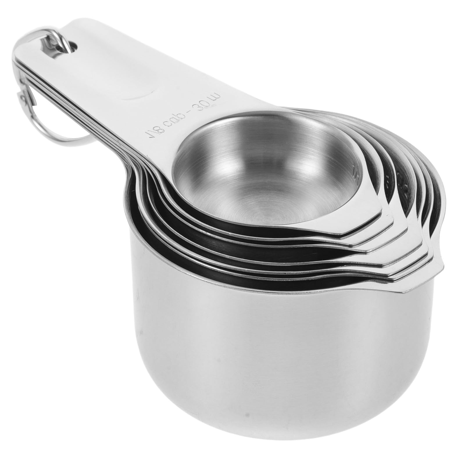 VICASKY Tasse à Mesurer Acier Inoxydable Graduée Outil Pratique pour Cuisine Pâtisserie Réutilisable et Empilable