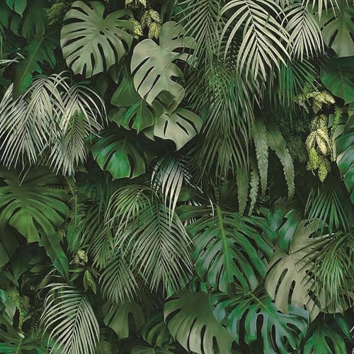 Fondo Fotográfico Tropical Green Leaves 6x6 ft miniatura 6