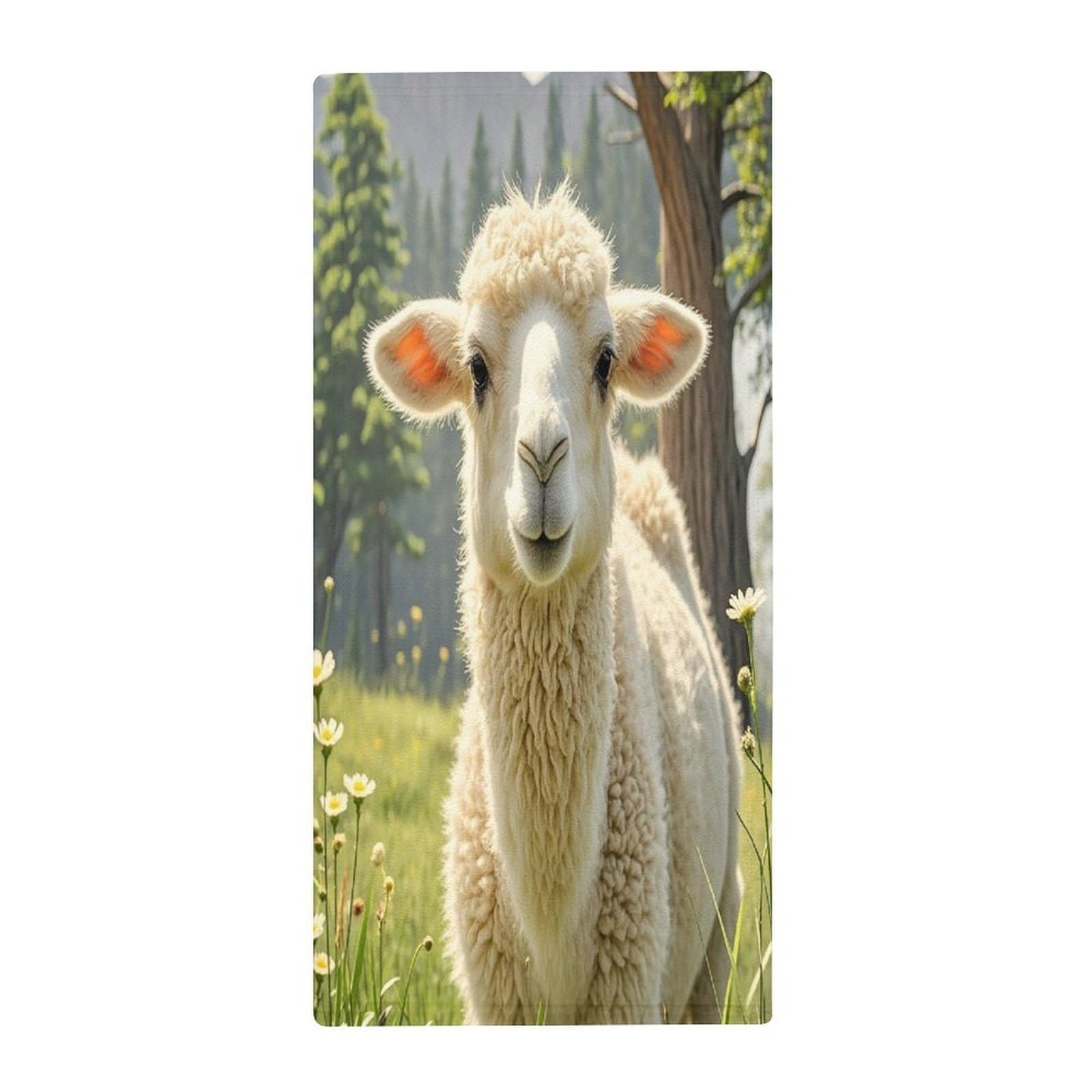 FekiLoot Llama Alpaca Bath Towel Super Soft Highly Absorbent Bath Towel Fashion Quick Drying Bathroom Towel Soft Large Fingertip Towels for Bathroom Gym Travel Camp Pool
