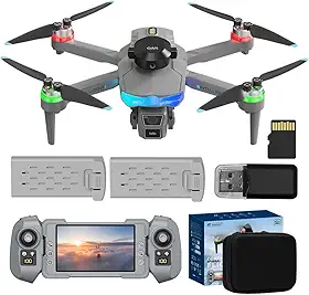 Mini Drones com Câmera, Tela de Exibição Independente Destacável de 4,3'', Drone com Motor Brushless e 2 Baterias, Mini Drones de Brinquedo para Iniciantes e Adolescentes