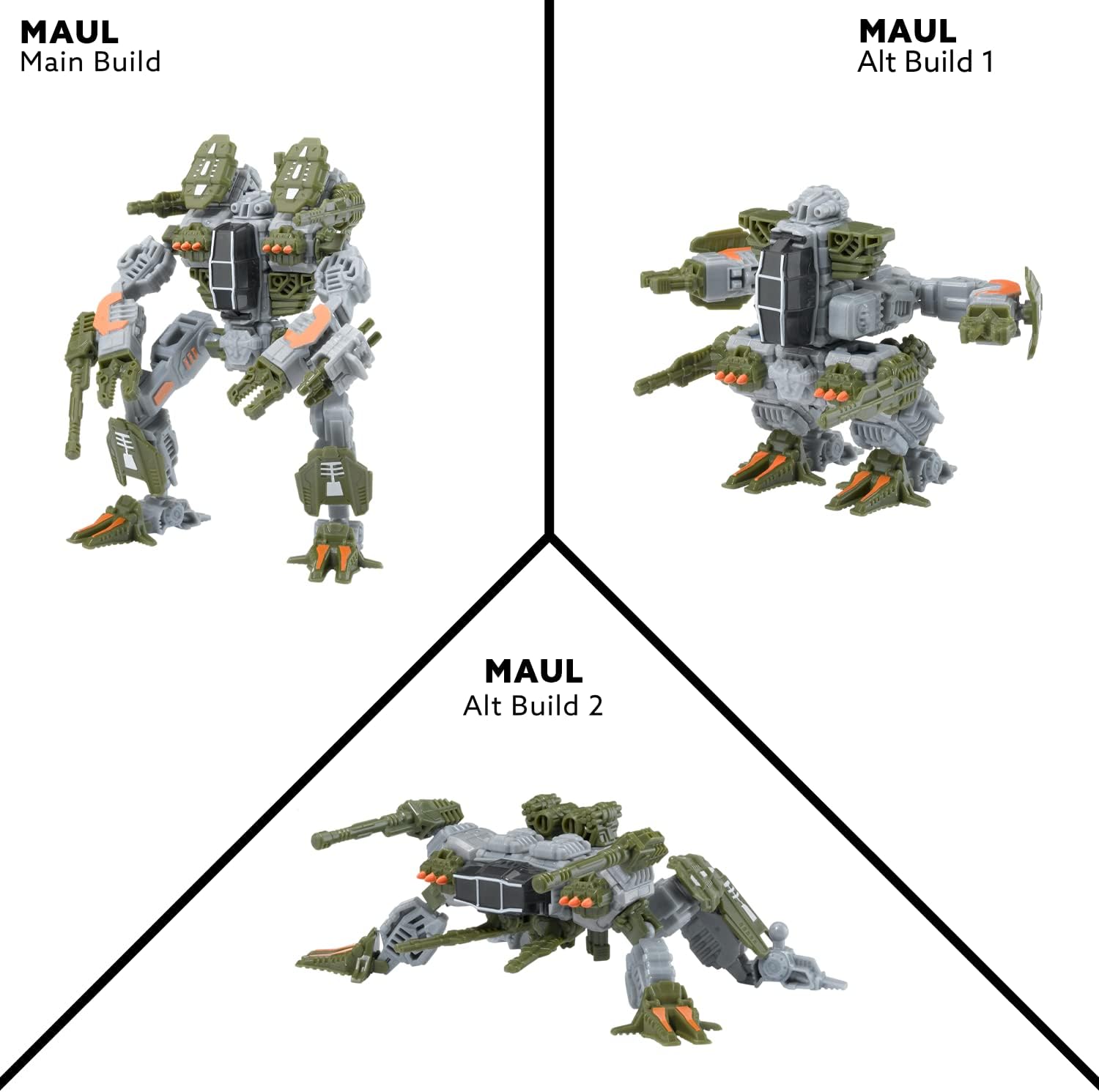 Snap Ships Forge Maul FT-12 Assault Mech - Build to Battle - No Batteries Required - Build 3 Different Designs -8+