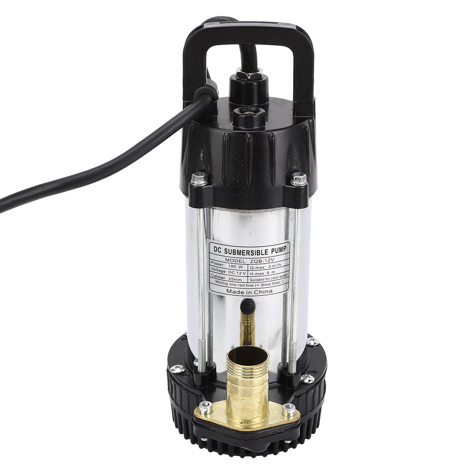 Bomba de Agua Sumergible DC 12V, Motor sin Escobillas de Cobre,