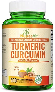 NutreeVit Pure Turmeric Curcumin - High Potency Turmeric 500mg
