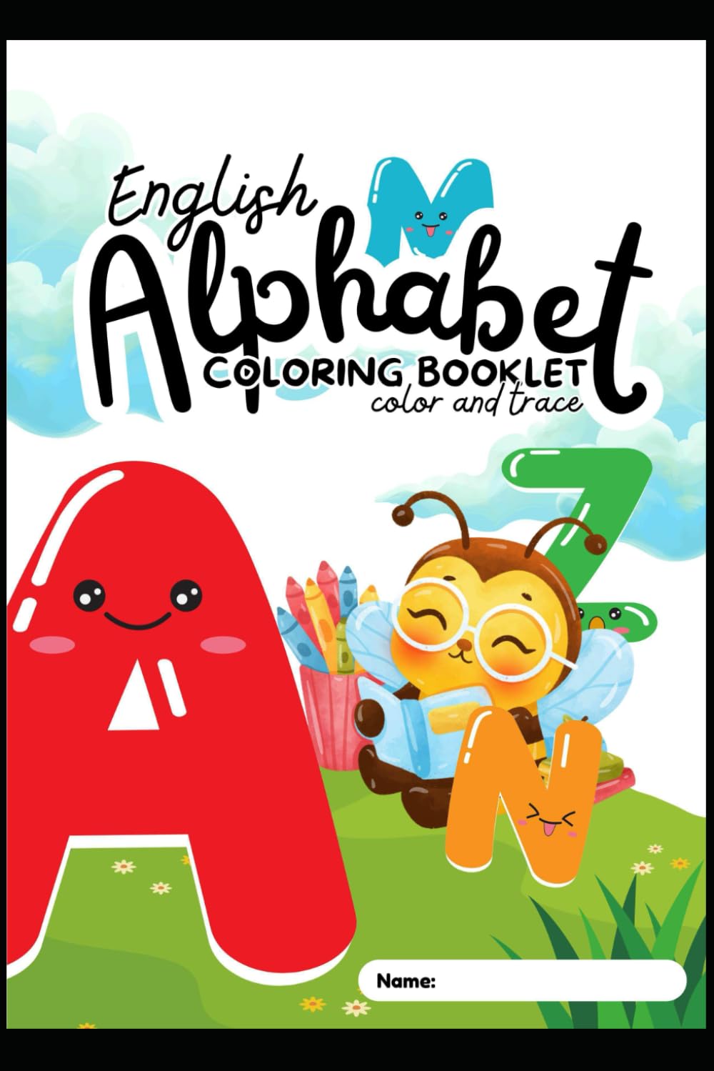 English Alphabet Coloring Booklet Color and Trace