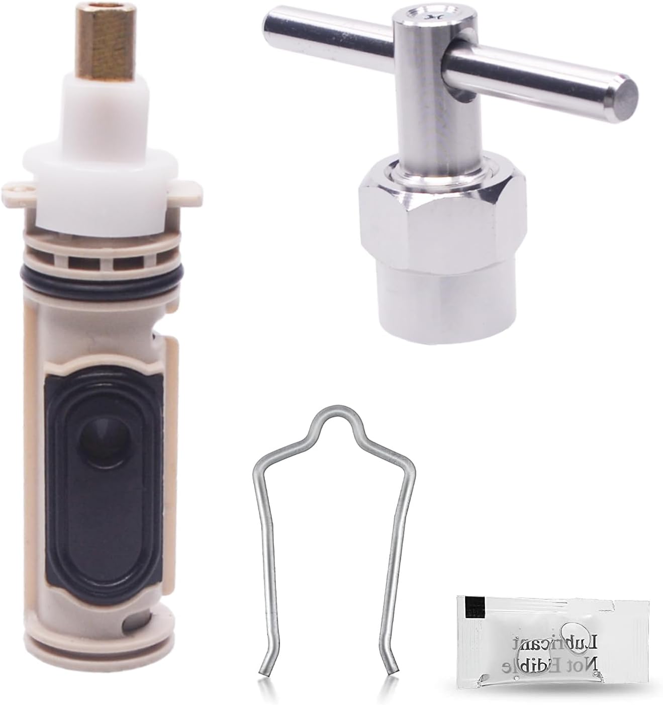 1222 Replacement Cartridge with Removal Tool and Retainer Clip, Compatible with Moen OneHanlde