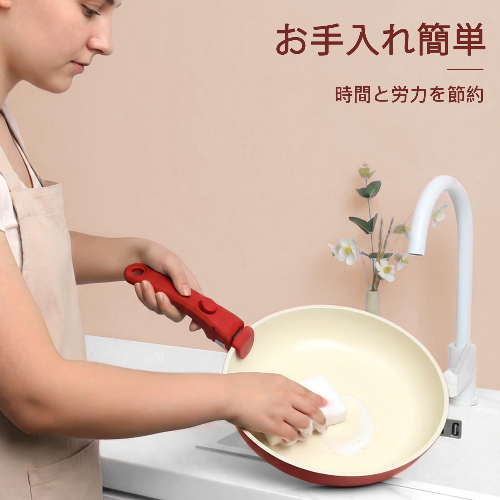 Amazon.co.jp: GiPP セラミック 鍋 フライパンセット 5点 IH・ガス火