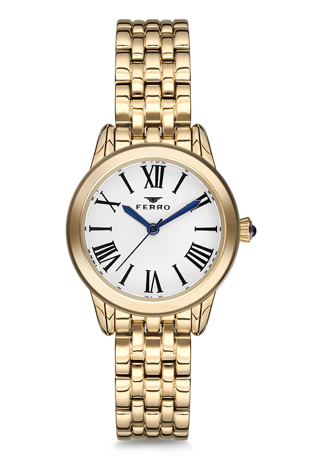 Ferro Analog Silver Dial Women's Watch-F2720A-980-B