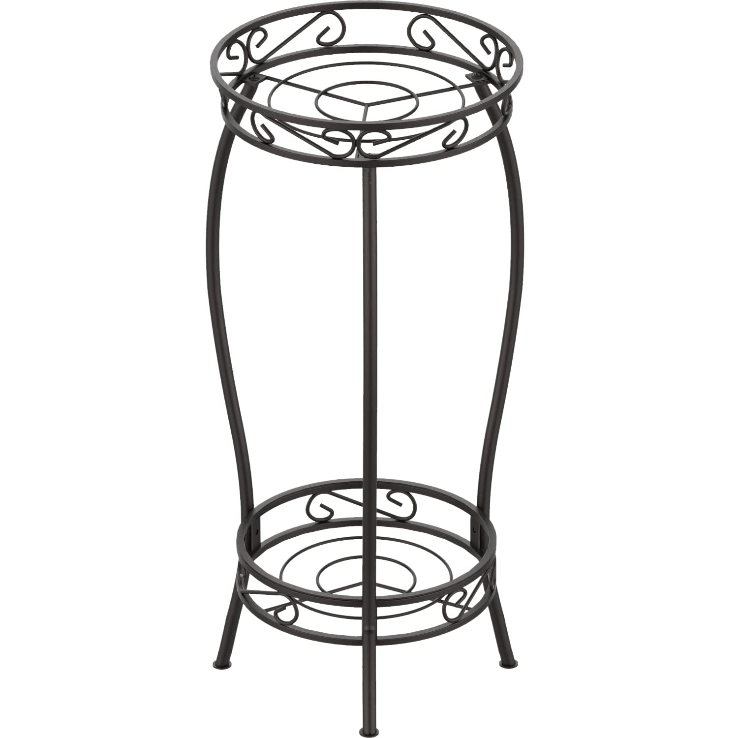 Bomclap Pflanzenständer Metall, 27 Zoll Blumenständer Pflanzenständer, 2-stufige Blumentopf Ständer Blumentopfhalter für Drinnen & Draußen, Bronze