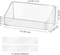 Vista 4 de Poeland 2 Pack Medicine Cabinet Shelves Organizer, Wall Mounted Storage Organizer, Clear Storage Box for RV Bathroom, Bedroom, Mirror Cabinets