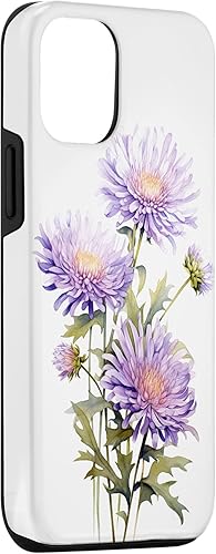 Miniatura 3 de Funda de acuarela para iPhone 1212 Pro purple aster flowers