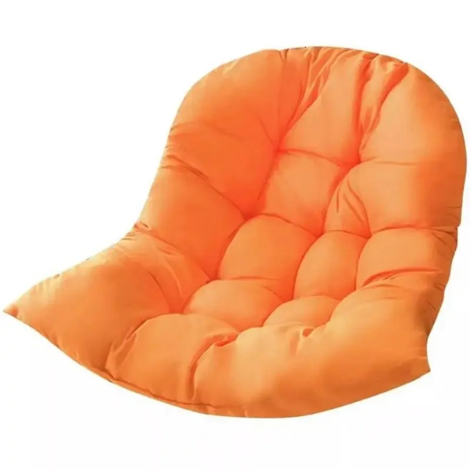 MFWHEFJ Egg Chair Cushion Round Hanging Egg Hammock Chair, Swing Seat Cushion, Thick Nest, Back for Indoor and Outdoor Patio(Orange)
