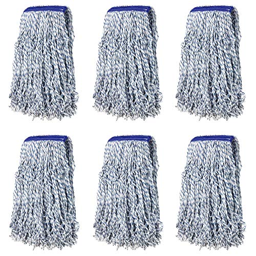 Image of Kleen Handler Cut End Finish Mop Head Replacement,Universal Headband, 6Pack