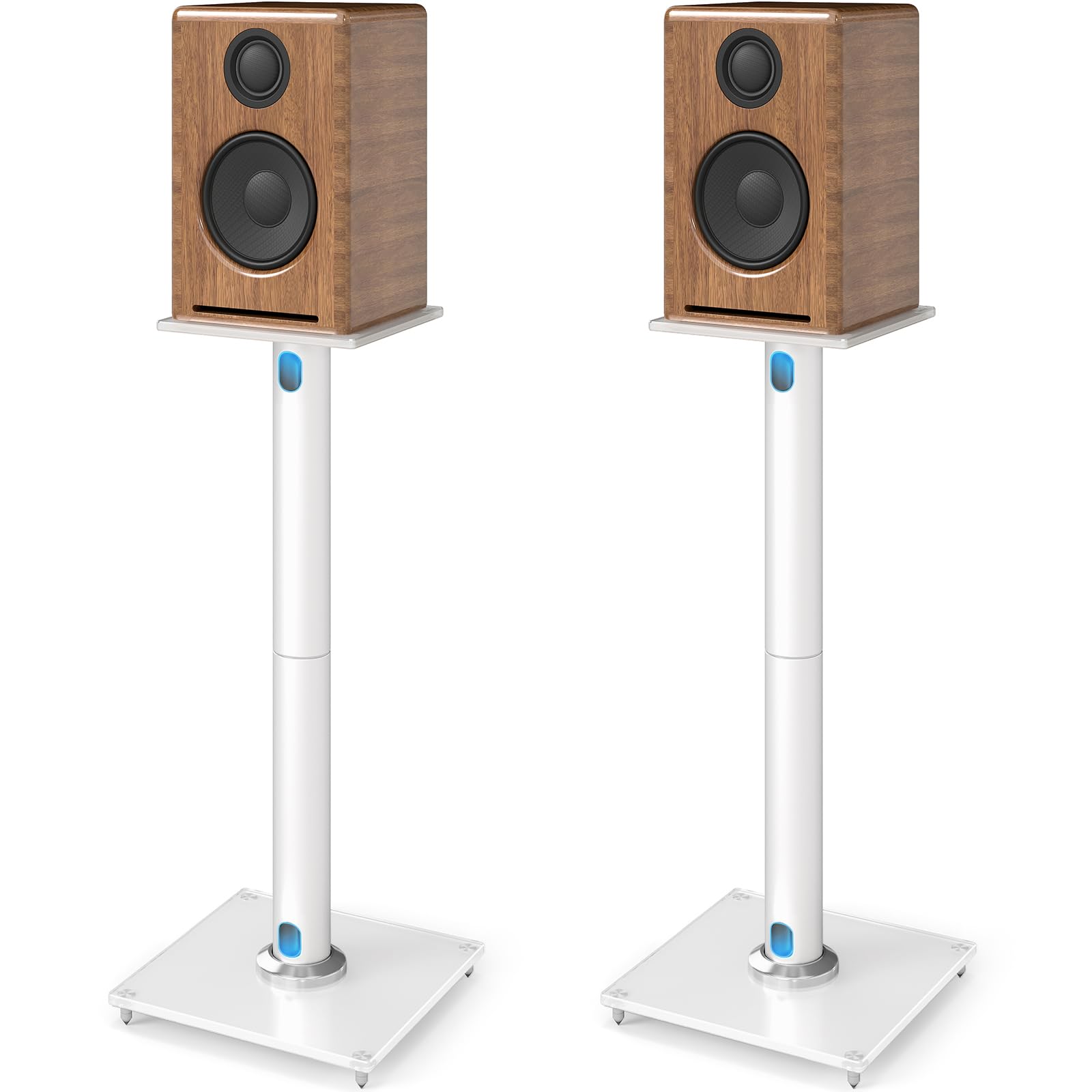 5Rcom Support D'enceinte Universel Pieds Enceintes - Hauteur 680 mm - Supporte Les Allant Jusqu'a 10kgs - Ensemble de 2 - Gestion des Câbles - Facile À Assembler